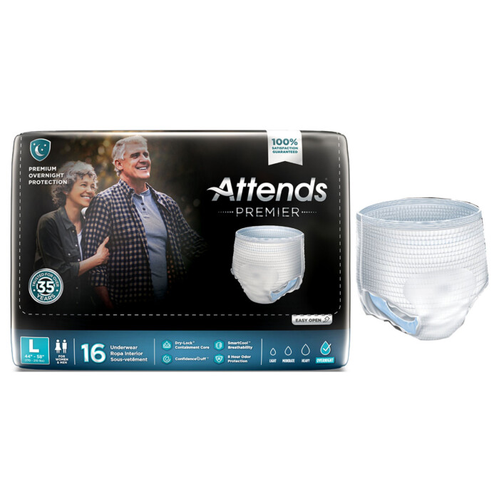 Attends Premier Underwear, Large 44" - 58"