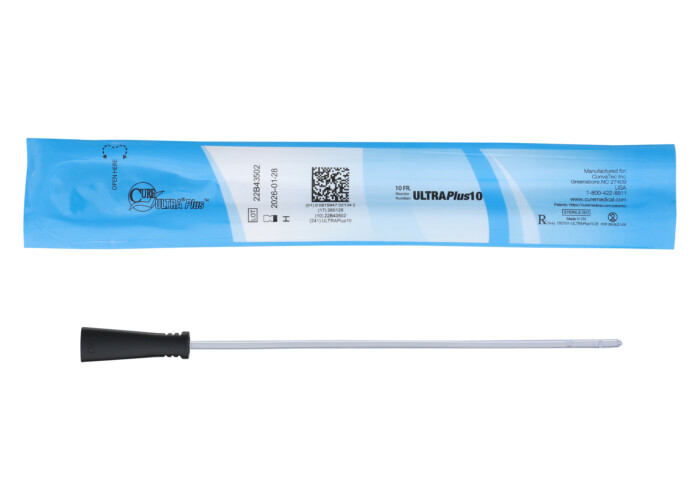 Cure Ultra Plus, 8" Female, Straight Tip, 10 FR