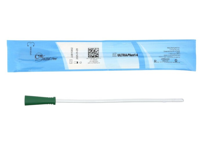 Cure Ultra Plus, 8" Female, Straight Tip, 14 FR