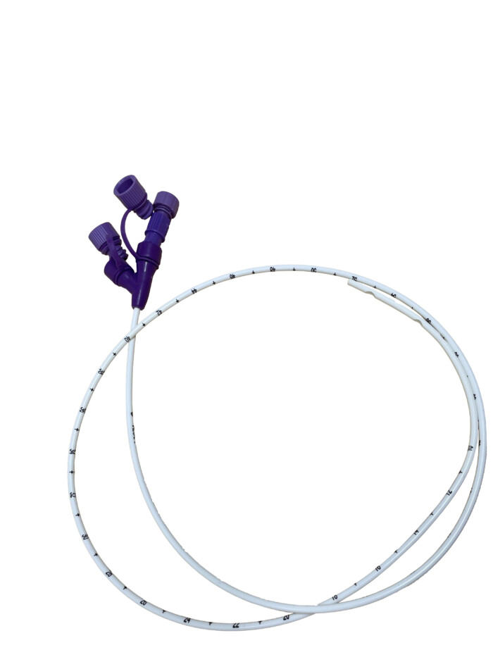 6FR, 36" Nasogastric Feeding Tube, Polyurethane, Dual ENFit Port With Stylet